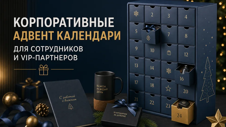 Корпоративные адвент-календари для сотрудников и VIP-партнеров: сезонные подарки B2B